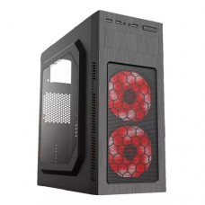 GABINETE GAMER MAGNUMTECH 435R + 2 COOLER RED